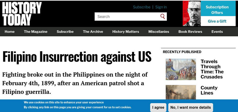 History Today: Filipino Insurrection Against u.s. Article