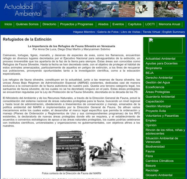 Vitalis: Refugios De Fauna Silvestre en Venezuela Website Vitalis: Refugios De Fauna Silvestre en Venezuela Website