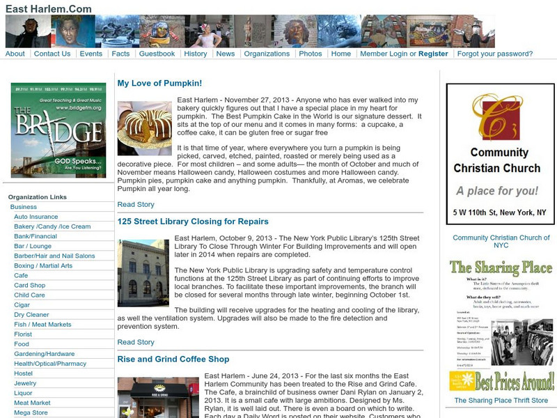 East Harlem Homepage Website East Harlem Homepage Website