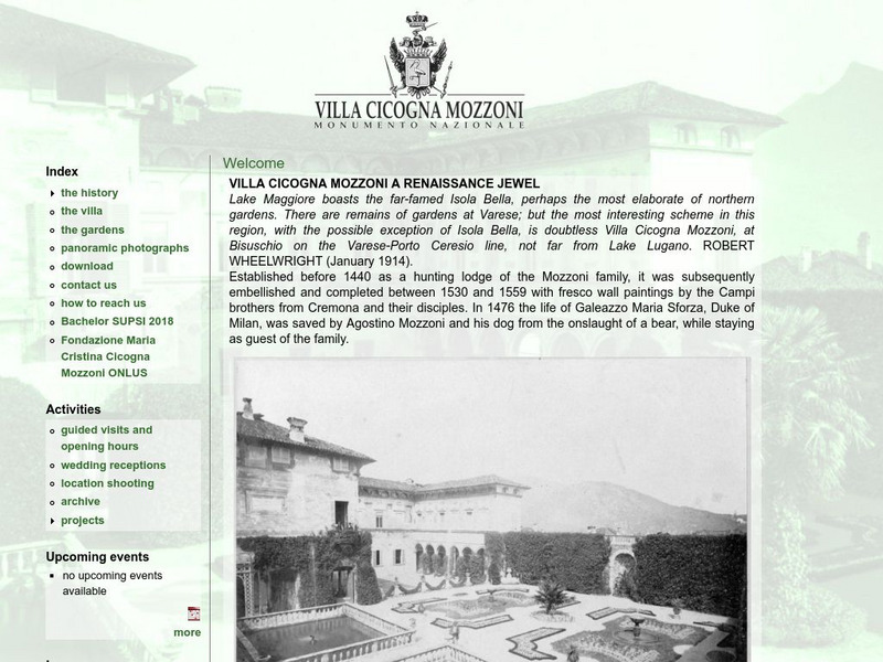 Villa Cicogna Mozzoni: A Renaissance Jewel Website Villa Cicogna Mozzoni: A Renaissance Jewel Website