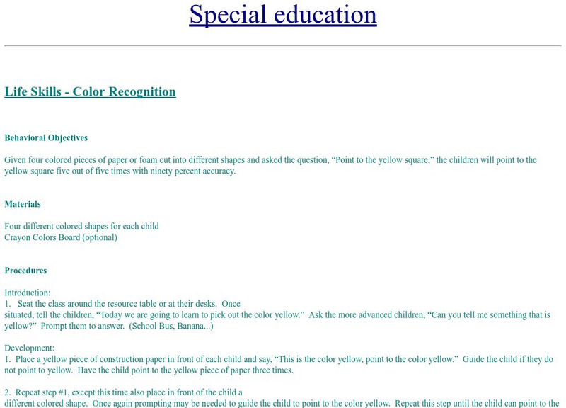 Life Skills Lesson Plans Lesson Plan Life Skills Lesson Plans Lesson Plan