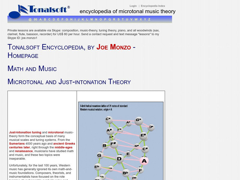 Tonalsoft: Encyclopedia of Microtonal Music Theory Website Tonalsoft: Encyclopedia of Microtonal Music Theory Website