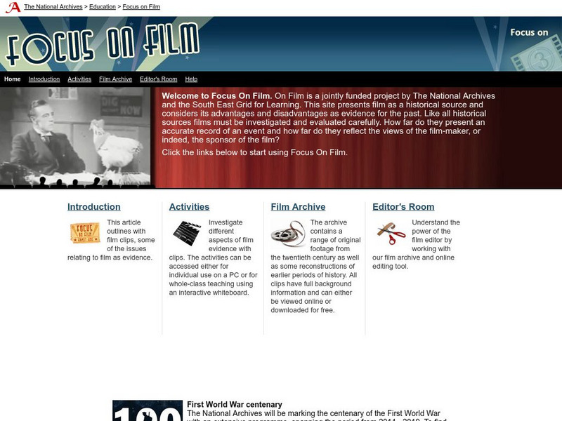 The National Archives: Focus on Film Primary The National Archives: Focus on Film Primary