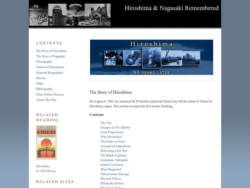 Hiroshima and Nagasaki Remembered Website Hiroshima and Nagasaki Remembered Website