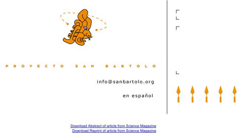 Early Maya Writing at San Bartolo, Guatemala (2006) Website