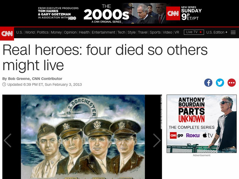 Cnn: Bob Greene: Real Heroes: Four Died So Others Might Live PPT Cnn: Bob Greene: Real Heroes: Four Died So Others Might Live PPT