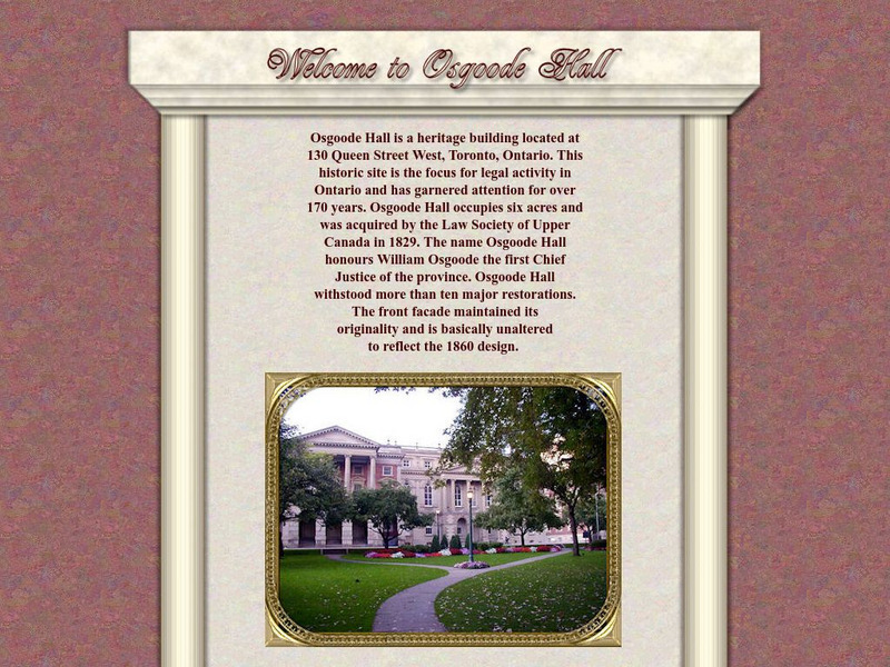 Welcome to Osgoode Hall Website Welcome to Osgoode Hall Website