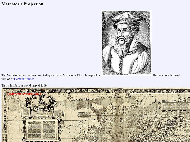 University of British Columbia: Mercator's Projection Graphic University of British Columbia: Mercator's Projection Graphic