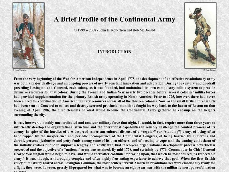 A Brief Profile of the Continental Army eBook A Brief Profile of the Continental Army eBook