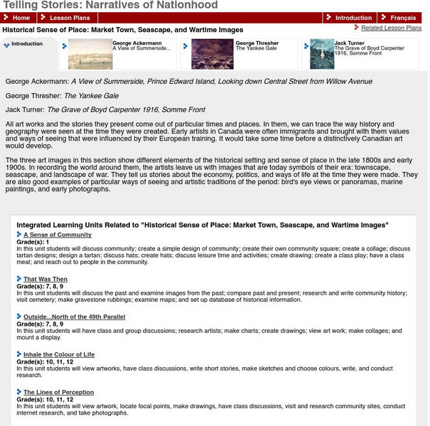 Narratives of Nationhood: Historical Sense of Place Handout Narratives of Nationhood: Historical Sense of Place Handout