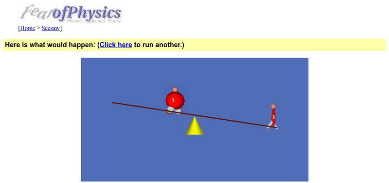Fear of Physics: Kids Playing on a Seesaw Interactive