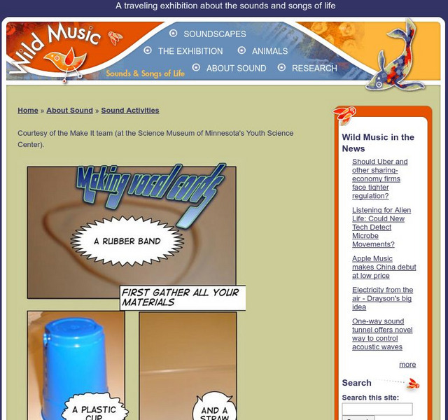Science Museum of Minnesota: Wild Music: Sound Activities: Making Vocal Chords Activity Science Museum of Minnesota: Wild Music: Sound Activities: Making Vocal Chords Activity