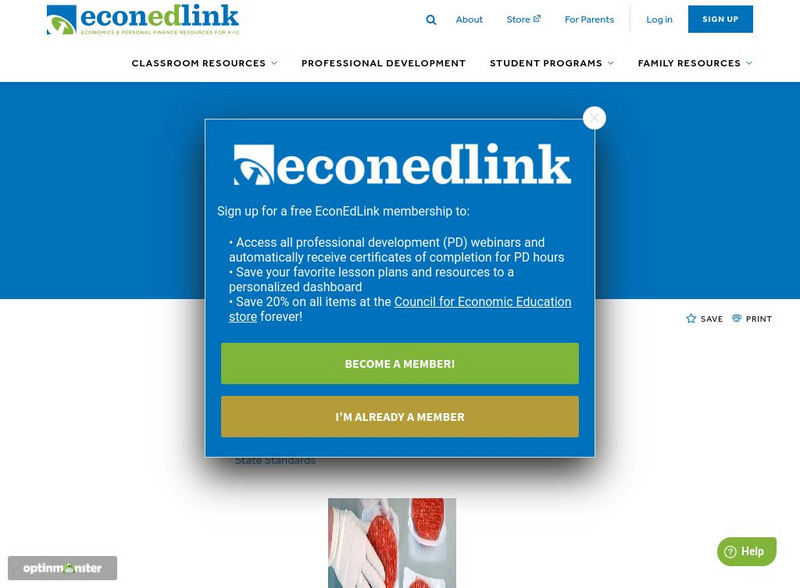 Econ Ed Link: Guess Who's Coming to Dinner Lesson Plan Econ Ed Link: Guess Who's Coming to Dinner Lesson Plan