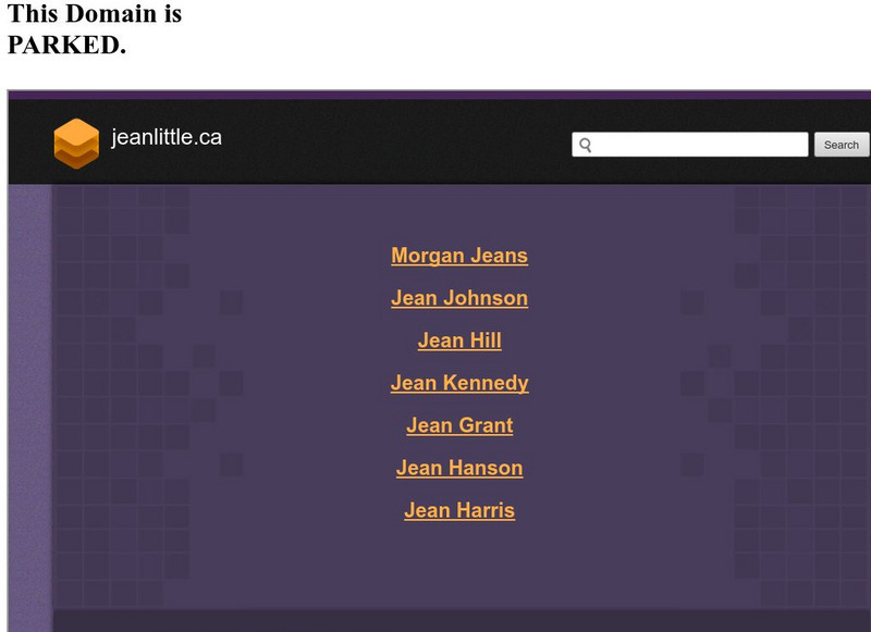 Jean Little: Canadian Author: Jean Little Website Jean Little: Canadian Author: Jean Little Website