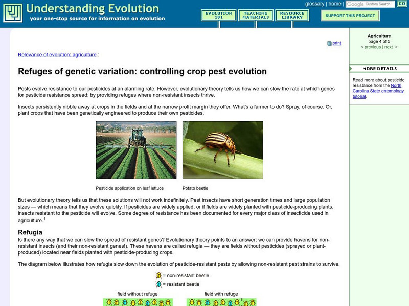 Understanding Evolution: Refuges of Genetic Variation Handout Understanding Evolution: Refuges of Genetic Variation Handout