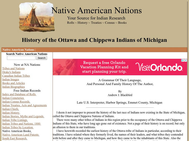Ottawa and Chippewa Indians of Michigan: A Grammar of Their Language Unit Plan Ottawa and Chippewa Indians of Michigan: A Grammar of Their Language Unit Plan