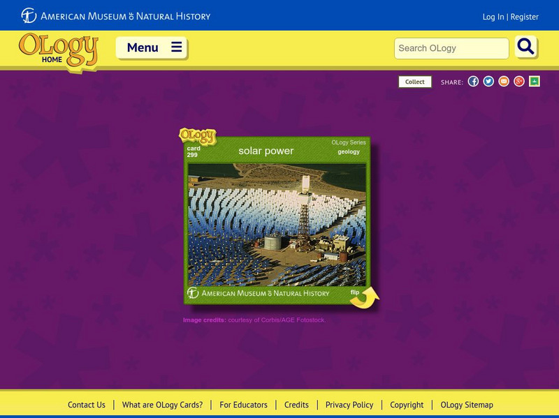 American Museum of Natural History: Solar Power O Logy Card Interactive American Museum of Natural History: Solar Power O Logy Card Interactive