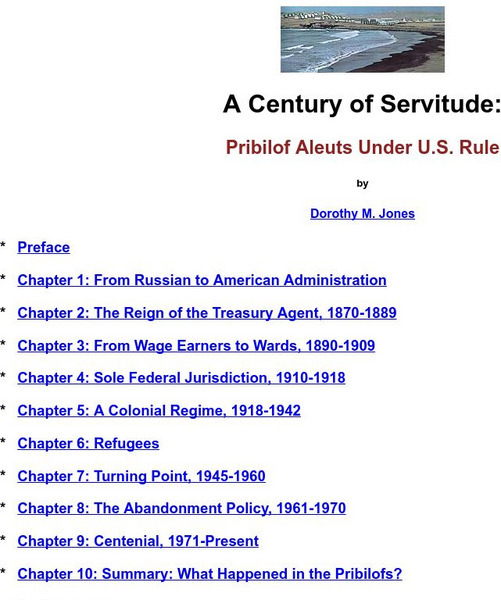 The Aleutians of the Pribilof Islands Website The Aleutians of the Pribilof Islands Website
