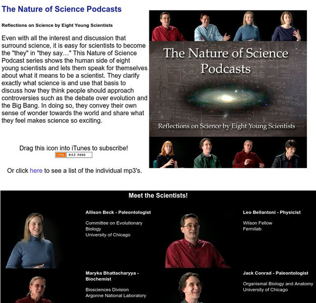 Fermilab: The Nature of Science Podcasts Audio