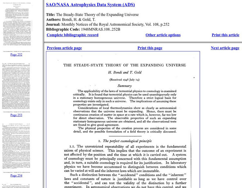 Royal Astronomical Society: Steady State Theory of an Expanding Universe Article Royal Astronomical Society: Steady State Theory of an Expanding Universe Article