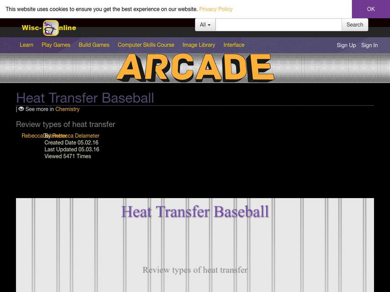 Wisc Online: Chemistry: Heat Transfer Interactive Wisc Online: Chemistry: Heat Transfer Interactive