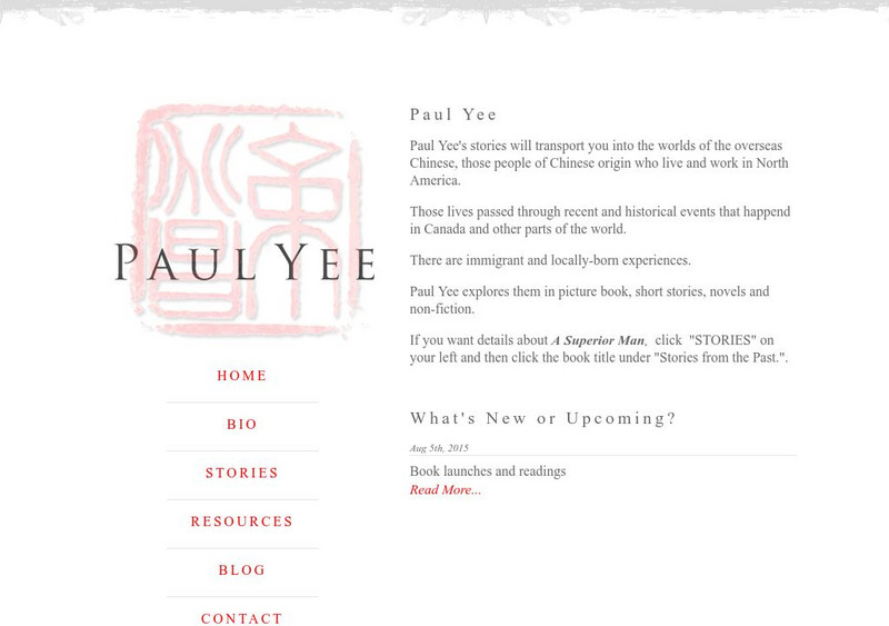 Paul Yee Website Paul Yee Website