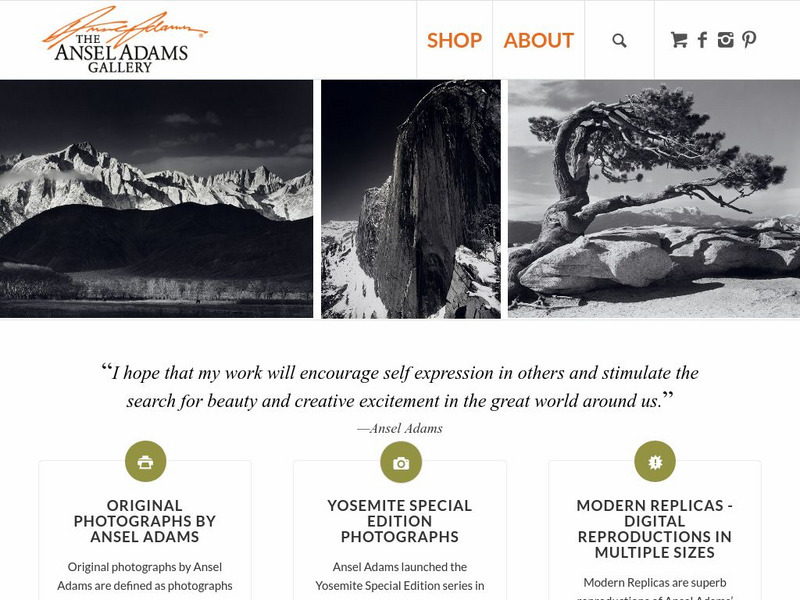 Ansel Adams Gallery Website Ansel Adams Gallery Website