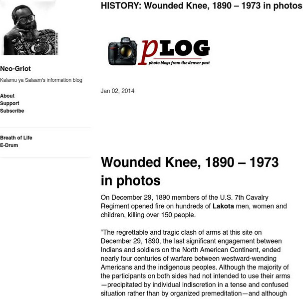 Denver Post P Log: Wounded Knee, 1890 1973 in Photos Graphic
