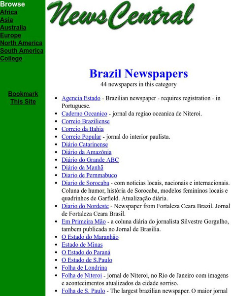 News Central: Brazil Newspapers Website News Central: Brazil Newspapers Website