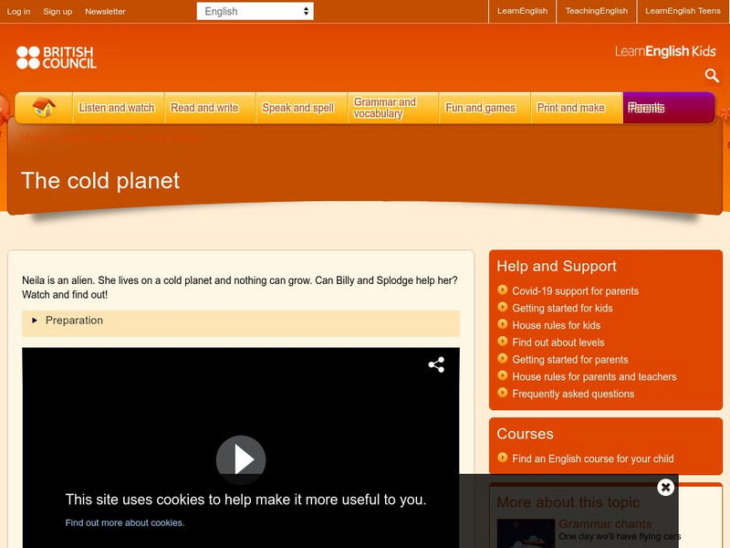 British Council: Learn English Kids: The Cold Planet Interactive British Council: Learn English Kids: The Cold Planet Interactive