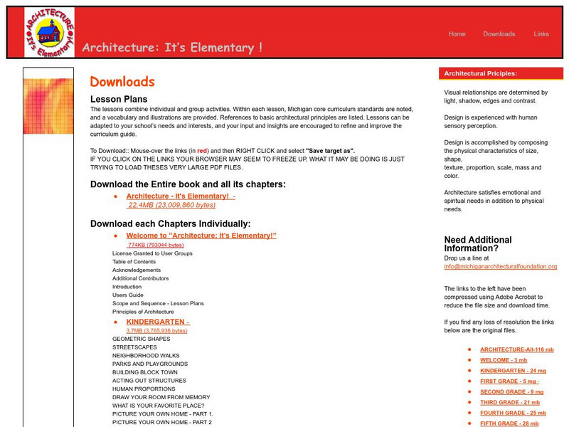 Aia Michigan: Architecture: It's Elementary! Lesson Plan Aia Michigan: Architecture: It's Elementary! Lesson Plan