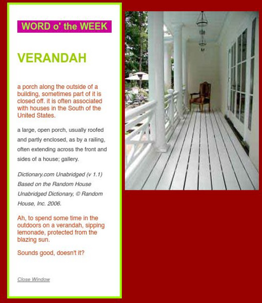 Arch Ki Decture: Veranda, Defined and Illustrated Handout Arch Ki Decture: Veranda, Defined and Illustrated Handout