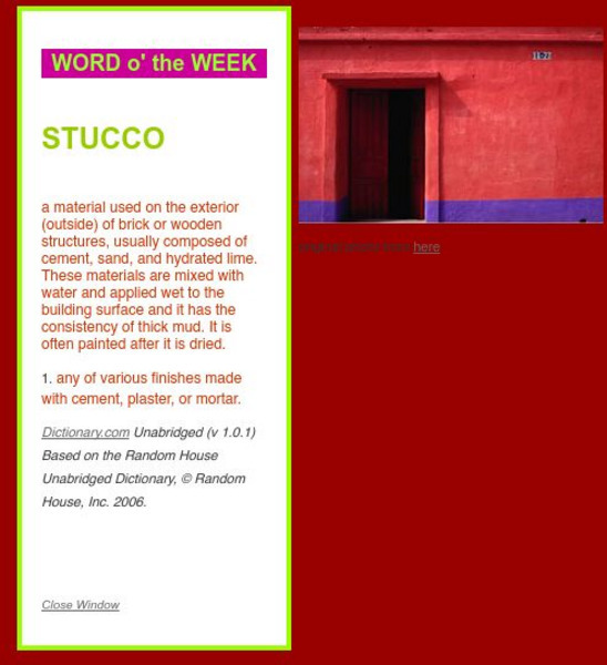 Arch Ki Decture: Stucco, Defined and Illustrated Handout Arch Ki Decture: Stucco, Defined and Illustrated Handout