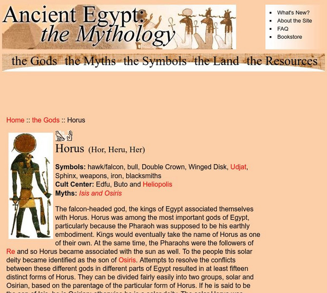 Ancient Egypt: The Mythology: Horus Handout Ancient Egypt: The Mythology: Horus Handout