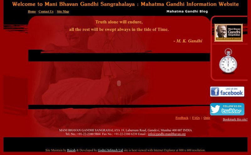 Mani Bhavan Gandhi Sangrahalaya: Mahatma Gandhi Information Website Website Mani Bhavan Gandhi Sangrahalaya: Mahatma Gandhi Information Website Website