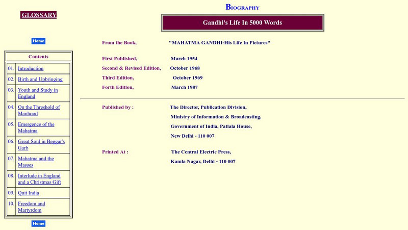 Bombay Sarvodaya Mandal: Gandhi's Life in 5000 Words Website Bombay Sarvodaya Mandal: Gandhi's Life in 5000 Words Website