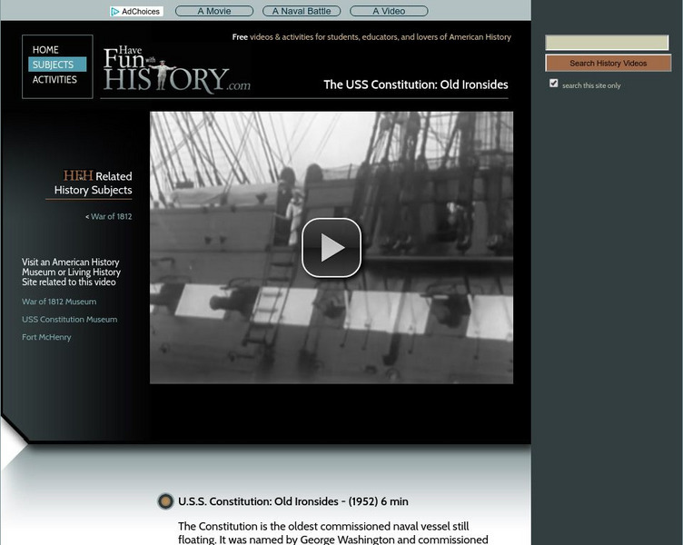 Have Fun With History: Old Ironsides Instructional Video Have Fun With History: Old Ironsides Instructional Video