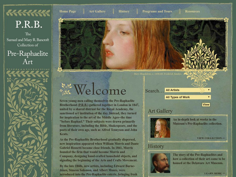 Delaware Art Museum: Pre Raphaelite Brotherhood Website Delaware Art Museum: Pre Raphaelite Brotherhood Website