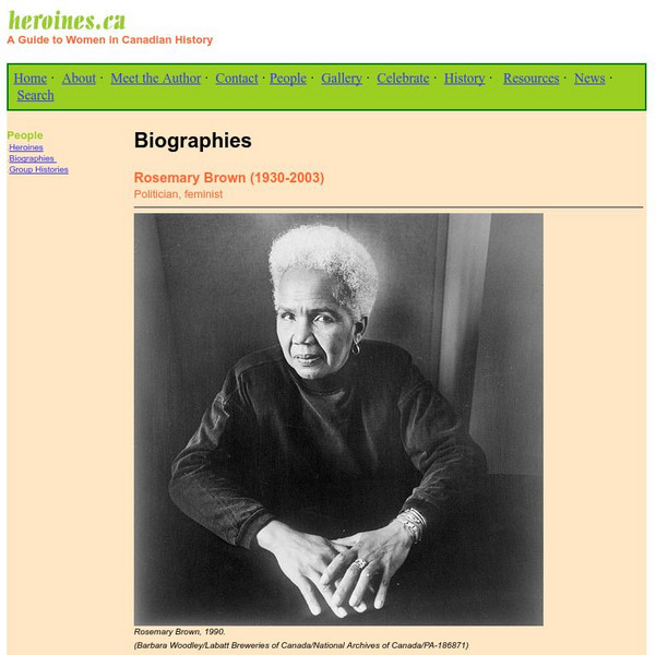 Heroines: Rosemary Brown Handout Heroines: Rosemary Brown Handout