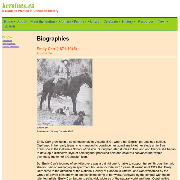 Heroines: Emily Carr Handout