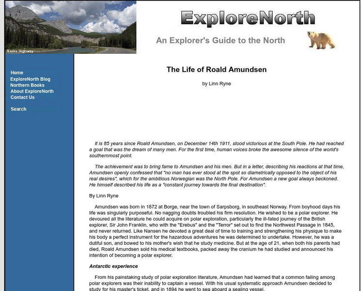 Explore North: The Life of Roald Amundsen Handout