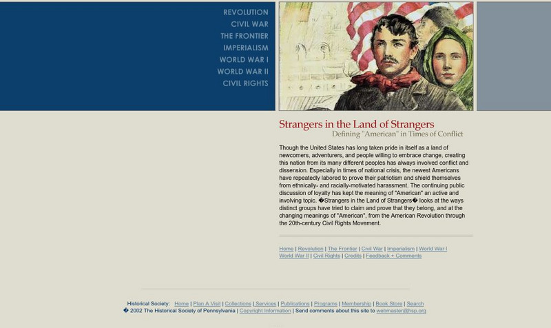 Historical Society of Pennsylvania: Strangers in the Land of Strangers Primary Historical Society of Pennsylvania: Strangers in the Land of Strangers Primary