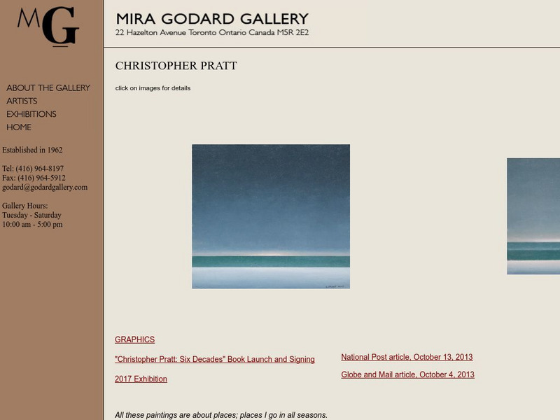 Mira Godard Gallery: Christopher Pratt Graphic Mira Godard Gallery: Christopher Pratt Graphic