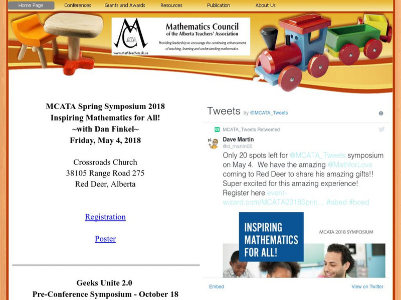 Mathematics Council of the Alberta Teachers' Association Website Mathematics Council of the Alberta Teachers' Association Website