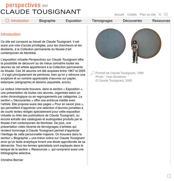 Perspectives Sur Claude Tousignant Handout Perspectives Sur Claude Tousignant Handout