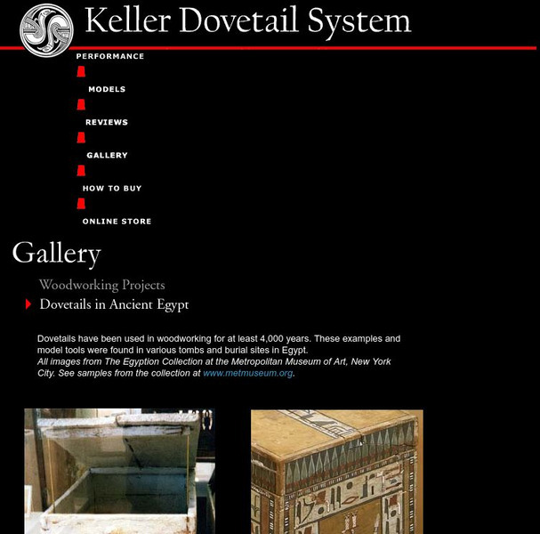 Keller Dovetail: Dovetails in Ancient Egypt Graphic