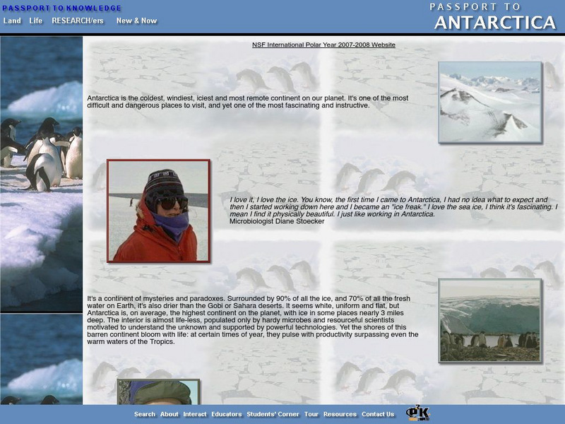 Passport to Knowledge: Passport to Antarctica Website Passport to Knowledge: Passport to Antarctica Website