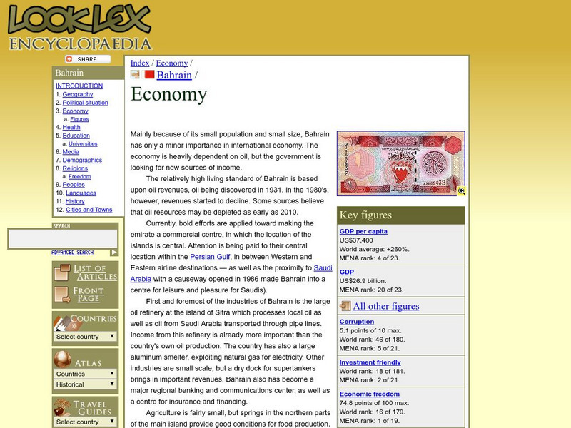 Look Lex Encyclopedia: Bahrain: Economy Handout Look Lex Encyclopedia: Bahrain: Economy Handout