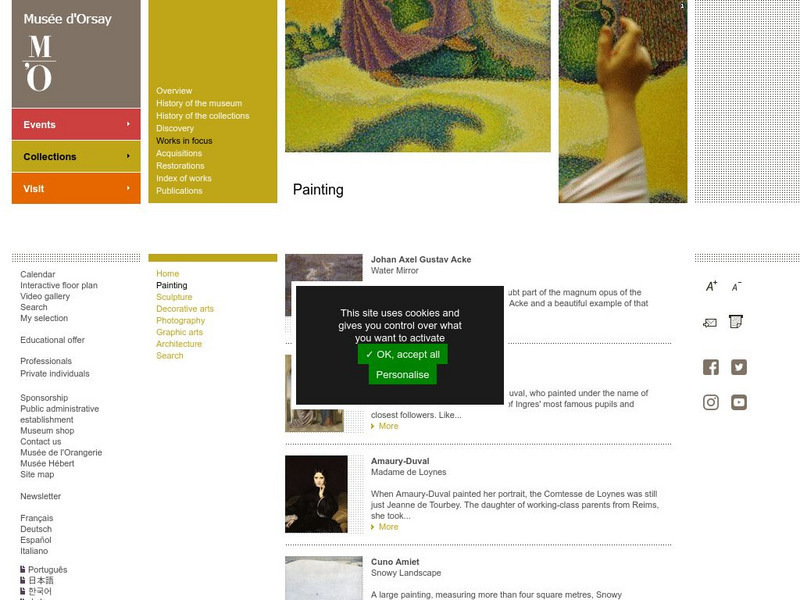 Musee D'orsay: James Abbott Mc Neill Whistler, Portrait of the Artist's Mother Website Musee D'orsay: James Abbott Mc Neill Whistler, Portrait of the Artist's Mother Website