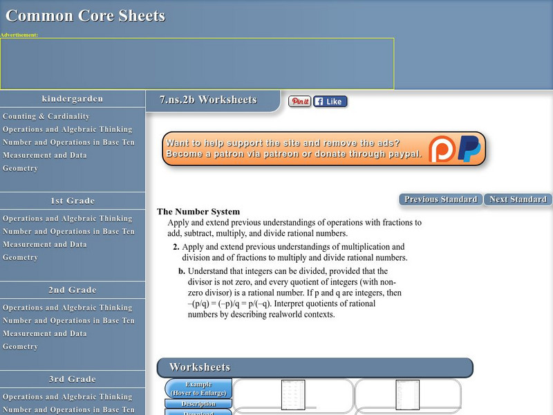 Common Core Sheets: The Number System 7.ns.2b Worksheets Unknown Type Common Core Sheets: The Number System 7.ns.2b Worksheets Unknown Type